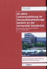 20 Jahre Lehrerausbildung im Humandienstleistungsbereich an der UniversitÃ¤t OsnabrÃ'ck : Dokumentation der Festveranstaltung am 7.Februar 2003