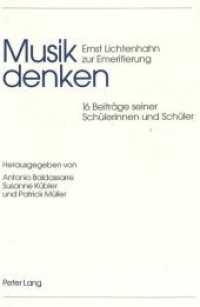 Musik denken : Ernst Lichtenhahn zur Emeritierung- 16 Beiträge seiner Schülerinnen und Schüler (Publikationen der Schweizerischen Musikforschenden Gesellschaft. Serie II / Publications de la Socié .4) （Neuausg. 2000. 313 S. 160 x 240 mm）