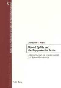 Gerold Späth und die Rapperswiler Texte : Untersuchungen zu Intertextualität und kultureller Identität. Dissertationsschrift (Texte und Studien zur Literatur der Deutschen Schweiz .9) （Neuausg. 2001. 408 S. 220 mm）