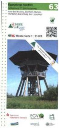 Eggegebirge (Nordteil) mit Eggeweg, E1, Jakobspilgerweg Blatt 63, topographische Wanderkarte NRW : 1:25.000. 1:25000 (Geo Map) （6., überarb. Aufl. 2018. 25 cm）