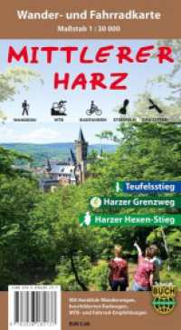 Mittlerer Harz, Wander- und Fahrradkarte : Harzer Grenzweg, Harzer Hexen-Stieg. UTM-Gitter. Mit Harzklub-Wanderwegen, beschilderten Radwegen, MTB- und Fahrrad-Empfehlungen. 1 : 30.000 (Wander- und Fahrradkarte) （14., überarb. Aufl. 2022. 20 cm）