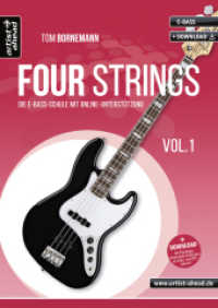 Four Strings Vol. 1 Bd.1 : Die E-Bass-Schule mit Online-Unterstützung (inkl. Audio-Download). Bassunterricht für Anfänger. Lehrbuch für E-Bass. Bass lernen. Playalongs.. Alle Playalongs, Hörbeispiele du Übungen als Audio （9., überarb. Aufl. 2020. 140 S. m. zahlr. Noten u. Fotos. 30 cm）