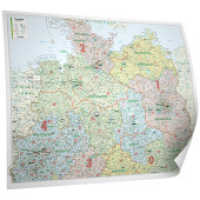 Kastanea ORGA-Karte Norddeutschland, 1:500 000, Papierkarte gerollt, folienbeschichtet und beleistet (Bacher Organisations-Karte Deutschland) （Aktualis. Neuaufl. 1.2/1. 2013. 1 S. 98 x 131 cm）