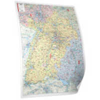 Kastanea Postleitzahlenkarte Baden-Württemberg, 99 x 122 cm, 1:250 000, Papierkarte gerollt, folienbeschichtet und belei : Posterlandkarte. Beleistet. 1:250000 （Stand 2021. 2013. 122 cm）