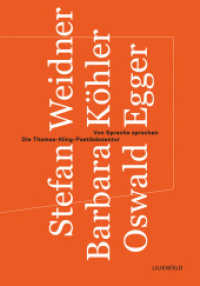 Von Sprache sprechen : Die Thomas-Kling-Poetikdozentur. Hrsg.: Kunststiftung NRW (Schriftenreihe der Kunststiftung NRW Bd.2) （2014. 120 S. 200 mm）