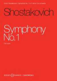 Sinfonie Nr. 1 : op. 10. Orchester. Studienpartitur. （2023. 116 S. 297 mm）