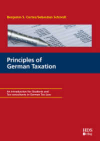 Principles of German Taxation （2020. 200 p. 240 mm）