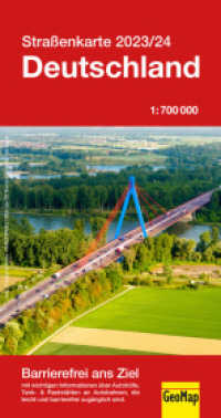 Straßenkarte Deutschland 2023/24 : 1:700000 （2. Aufl. 2022. 25 cm）