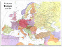 Historische Karte: EUROPA im April 1939 (gerollt) : Europa zwischen Ersten und Zweiten Weltkrieg - 1919 bis 1939 （2022. 1 S. 1 Abb. 66 x 88 cm）