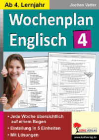 Wochenplan Englisch 4 : Ab 4. Lernjahr (Wochenplan) （2018. 72 S. zahlr. schwarz-w. Illustr. 29.7 cm）