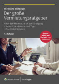 Der große Vermietungsratgeber （4., überarb. Aufl. 2024. 504 S. 21 cm）