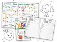 Mein buntes Kinder-ABC-Set in Druckschrift, m. 1 Buch, m. 1 Beilage, 2 Teile : Lernposter DINA 4 laminiert + Schreiblernheft DINA 5 auf 120g/m² Zeichenkarton (Mein buntes Kinder-ABC) （2020. 40 S. 29.7 cm）