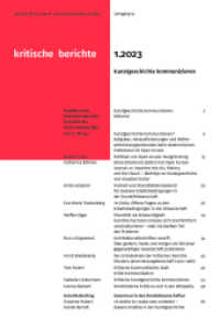 Kritische Berichte : Zeitschrift für Kunst-                                                  und Kulturwissenschaften / : Kunstgeschichte kommunizieren （2023. 80 S. 9 Farbabb. 225 mm）