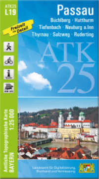 ATK25-L19 Passau (Amtliche Topographische Karte 1:25000) : Büchlberg, Hutthurm, Tiefenbach, Neuburg a.Inn, Thyrnau, Salzweg, Ruderting. 1:25000 (ATK25 Amtliche Topographische Karte 1:25000 Bayern) （überarb. Aufl. 2024. 23 cm）
