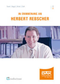 In Erinnerung an Herbert Rebscher （2025. 188 S. 24 cm）