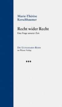 Recht wider Recht : Eine Frage unserer Zeit (Ultramarin-Reihe 11) （2020. 36 S. 22 cm）
