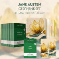 Jane Austen Geschenkset - 7 Bücher (Softcover + Audio-Online) + Eleganz der Natur Schreibset Basics, m. 7 Beilage, m. 7 (EasyOriginal.com - Lesemethode von Ilya Frank - Englisch) （2023. 2234 S. 21 x 145 cm）