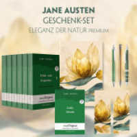 Jane Austen Geschenkset - 7 Bücher (Hardcover + Audio-Online) + Eleganz der Natur Schreibset Premium, m. 7 Beilage, m. 7 (EasyOriginal.com - Lesemethode von Ilya Frank - Englisch) （2023. 2234 S. 21 x 145 cm）