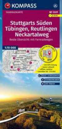 KOMPASS Fahrradkarte 3331 Stuttgarts Süden, Tübingen, Reutlingen, Neckartalweg 1:70.000 : reiß- und wetterfest. 1:70000 (Kompass Fahrradkarte 3331) （2. Aufl. 2025. 228 mm）