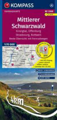 KOMPASS Fahrradkarte 3368 Mittlerer Schwarzwald, Kinzigtal, Offenburg, Strasbourg, Rottweil 1:70.000 : rei&szlig;- und wetterfest. 1:70000 (Kompass Fahrradkarte 3368) （3. Aufl. 2026. 228 mm）