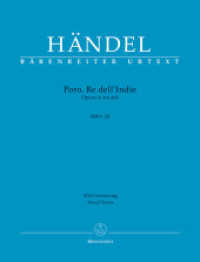 Poro, Re dell´Indie HWV 28 -Opera in drei Akten- (Bärenreiter Urtext) （2023. 268 S.）
