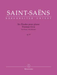 Six Études für Klavier op. 52 -Premier livre- (Bärenreiter Urtext) （2023. 64 S.）