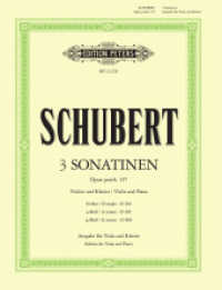 3 Sonatinen op.posth.137 D-Dur / D 384, a-Moll / D 385, g-Moll / D 408, Ausgabe für Viola und Klavier （2010. 47 S. Noten. 30,5 cm）
