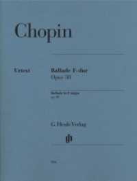 Ballade F-Dur op.38, Klavier : Besetzung: Klavier zu zwei Händen (G. Henle Urtext-Ausgabe) （2009. 22 S. ?Ausführlicher Kritischer Bericht (nicht in der Druck）