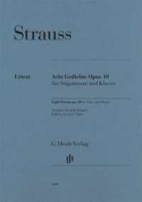 Richard Strauss - Acht Gedichte op. 10 : Besetzung: Singstimme und Klavier (G. Henle Urtext-Ausgabe) （2022. IX, 39 S. Ausgabe für tiefe Stimme. 297 mm）