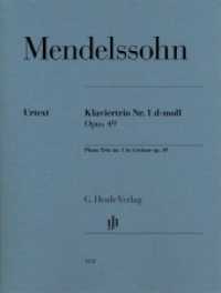 Felix Mendelssohn Bartholdy - Klaviertrio Nr. 1 d-moll op. 49 : Besetzung: Klaviertrios (G. Henle Urtext-Ausgabe) （2021. V, 107 S. ?authentische alternative Flötenstimme (statt Vio）