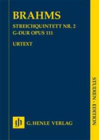 Johannes Brahms - Streichquintett Nr. 2 G-dur op. 111 : Besetzung: Streichquintette (Studien-Editionen) （2023. VIII, 48 S. 240 mm）