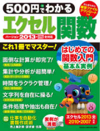 ５００円でわかる　エクセル関数２０１３ コンピュータムック５００円シリーズ