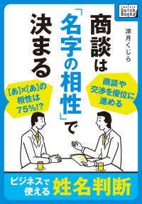 impress QuickBooks<br> 商談は「名字の相性」で決まる ～ビジネスで使える姓名判断～
