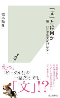 「文」とは何か～愉しい日本語文法のはなし～ 光文社新書