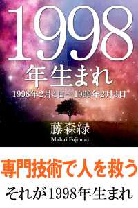 1998年（2月4日～1999年2月3日）生まれの人の運勢