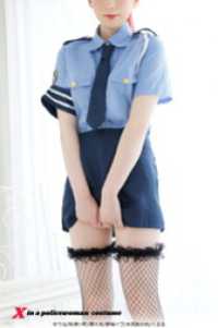 X in a policewoman  costume ひばりこれくしょん