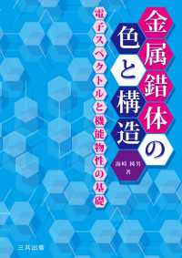 金属錯体の色と構造 - 電子スペクトルと機能物性の基礎