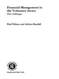 ボランティア組織の財務管理<br>Financial Management in the Voluntary Sector : New Challenges