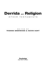 デリダと宗教（インタビュー付）<br>Derrida and Religion : Other Testaments
