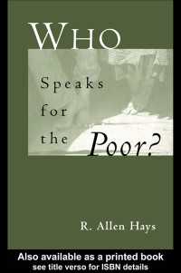 Who Speaks for the Poor : National Interest Groups and Social Policy