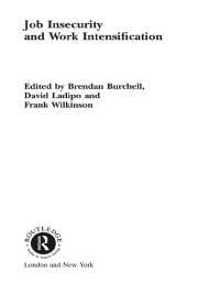 雇用の不安定性と労働の強化<br>Job Insecurity and Work Intensification