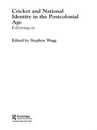 ポスト・コロニアル時代のクリケット<br>Cricket and National Identity in the Postcolonial Age : Following On
