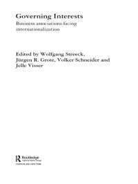 利害の統制：国際化に直面する事業者団体<br>Governing Interests : Business Associations Facing Internationalism