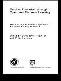 公開・遠隔学習による教師教育<br>Teacher Education Through Open and Distance Learning : World review of distance education and open learning Volume 3