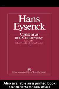 Hans Eysenck: Consensus And Controversy