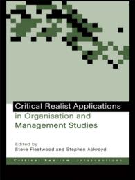 組織・経営研究への批判的実在論の応用<br>Critical Realist Applications in Organisation and Management Studies
