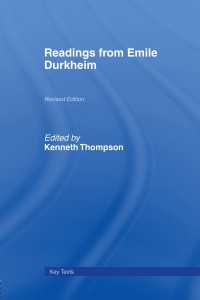 Ｅ．デュルケム読本（改訂版）<br>Readings from Emile Durkheim（2 NED）