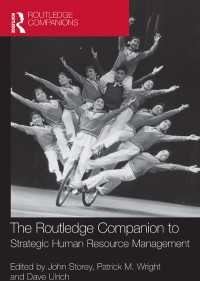 ラウトレッジ版　戦略的人的資源管理必携<br>The Routledge Companion to Strategic Human Resource Management