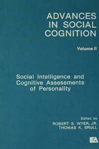Social Intelligence and Cognitive Assessments of Personality : Advances in Social Cognition, Volume II