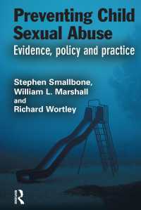 児童の性的虐待の予防<br>Preventing Child Sexual Abuse : Evidence, Policy and Practice